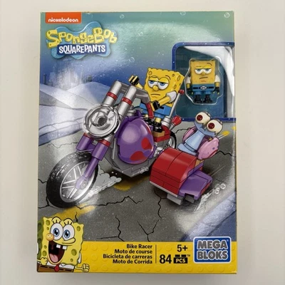 SpongeBob Mega Bloks Bike Racer CNF66 84-Pc Set Factory Sealed Retired - Image 1 of 4