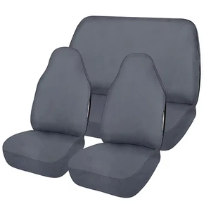 Waterproof Car Seat Covers Full Set Nylon Front & Rear Seat Protector Universal - Picture 1 of 13