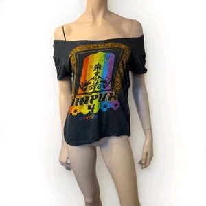 Camilla Franks The Jaipur Four T-Shirt Tee Black Crystal India Tour Cut Neck M  - Bild 1 von 10