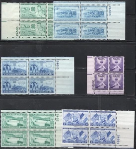 US Scott #1005-1010 Plate Blocks of 4, MNH - Picture 1 of 1