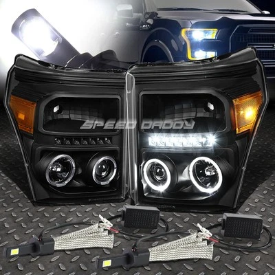 FARO HALO LED CARCASA NEGRA + SISTEMA LED BLANCO 6000K PARA SUPERDUTY 11-16 Foto 1 de 4