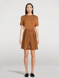 NEW Róhe Rust Wool Tailored Wide Leg Shorts Sz 38 NWT $370 - Picture 1 of 17