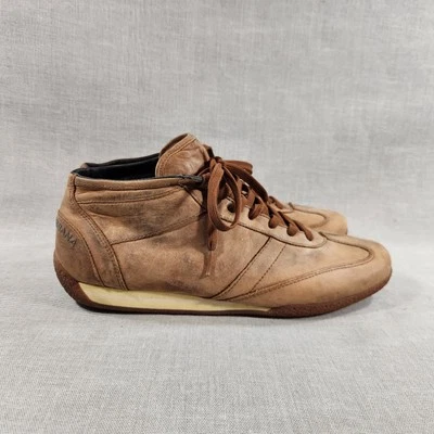 DOLCE & GABBANA Zapatillas bajas de cuero marrón Zapatos para hombre Talla 10 con cordones Foto 1 de 4