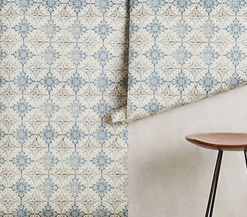 NUEVO rollo de azulejos McKeegan Melay de papel tapiz de diseñador inglés Anthropologie (3 paneles) Foto 1 de 4