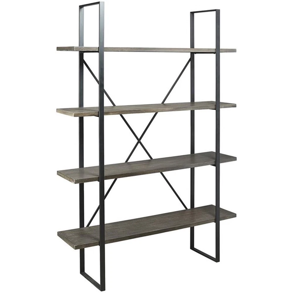 Signature Design by Ashley Gilesgrove 4 Shelf Bookcase in Gray and Black - Image 1 of 1
