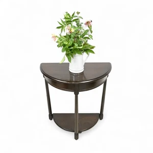 Ercol Half Moon Hall Table Demilune 2 Tier Traditional Dark FREE UK Delivery* - Picture 1 of 23