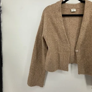 Abercrombie & Fitch Strick Cardigan Pullover hellbeige Knopfleiste Taschen XS - Bild 1 von 11