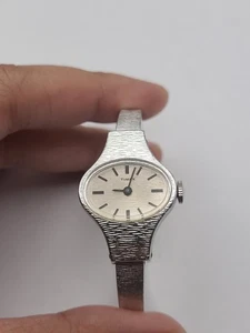 Vintage Ladies Timex Mechanical Silver Tone Cuff Bangle Watch  - Picture 1 of 9