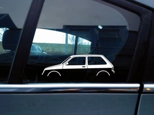 2x Car Silhouette Stickers - for Austin Mini Metro 3-door | classic - Picture 1 of 2
