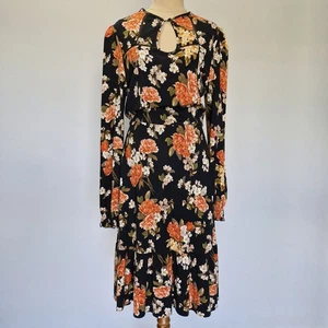 Review Sweet Zinnia Multicolour Floral Ponte Long Sleeve Dress Size 14 - Imagen 1 de 9