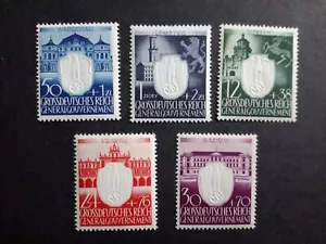 stamps Poland 1943 MNH German occupation Cat Mi # 105-109 OG - Picture 1 of 2