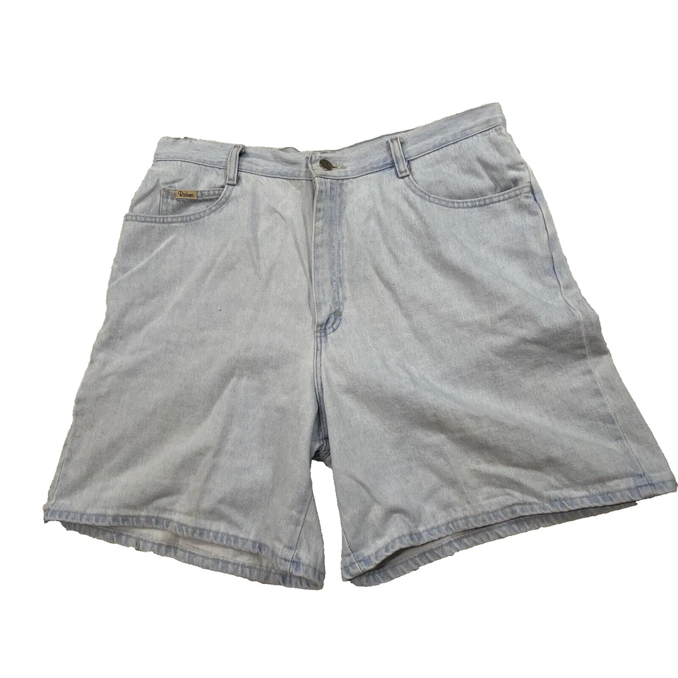 Pantalones Cortos de Jean RIDERS Vintage Años 80 Hombres 34 Años 90 Ropa de Calle Pantalones Cortos Azul Claro Denim 34x7 Foto 1 de 4