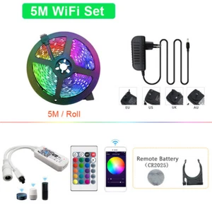 WiFi IR Controller LED Strip Light 5M 10M 15M SMD 5050 2835 Flexible Ribbon 12V - Picture 1 of 20