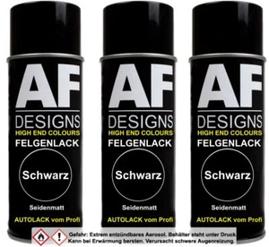 Felgenlack schwarz seidenmatt 3x Lackspray Felgenspray Lack matter Lack Spray - Bild 1 von 4