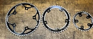 TRIPLE Chainring SET Road Bike Set 52T 42T 30T - 130/74BCD Shimano FSA Sram NEW - Picture 1 of 12