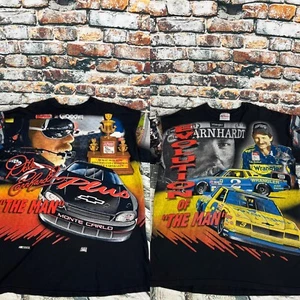 VINTAGE 90s Dale Earnhardt Evolution of The Man AOP TShirt Size L - Picture 1 of 5