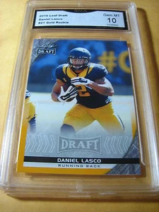 DANIEL LASCO BEARS SAINTS 2016 LEAF DRAFT GOLD ROOKIE RC # 21 GRADED 10 L@@@K - Picture 1 of 1