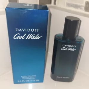 New With Box Davidoff Cool Water Mens 2.5oz 75ml Original Eau De Toilette Spray - Picture 1 of 7