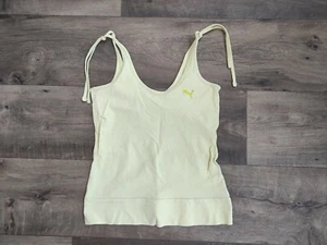 Puma Tank Top Light Yellow Short Model Early 2000s Size S - Picture 1 of 5