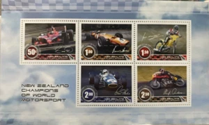 New Zealand 2009 Champions of World Motorsport MNH - Picture 1 of 2