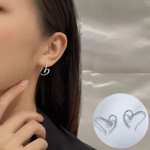 Regalo Mujer Niña Pendientes Personalizados Moda Amor Corazón Tachuelas Joyería - Imagen 1 de 11