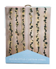 Faux Eucalyptus LED Curtain Vine Warm String Lights White/Green-West & Arrow