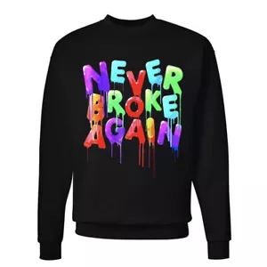 Sudadera Never Broke Again Cuello Redondo Colorido Niño Goteo Suéter Adultos - Imagen 1 de 9