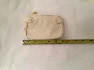 Estee Lauder Cream Gold Reptile Animal pattern Leather Make up Clutch - Picture 1 of 3