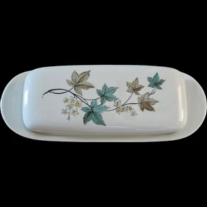 Vintage Syracuse China Woodbine Pattern Butter Dish & Cover NO Chips Or Crazing - Picture 1 of 7