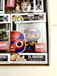 FUNKO POP MARVEL COLLECTOR CORPS SPIDER-MAN as LUCHA LIBRE. SOLD OUT in stores! - Picture 1 of 7