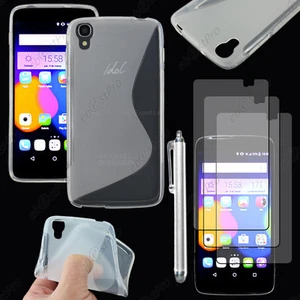 Housse Coque S-line Gel Transparent Alcatel Onetouch Idol 3 5.5" +Stylet 3 Film - Photo 1 sur 1