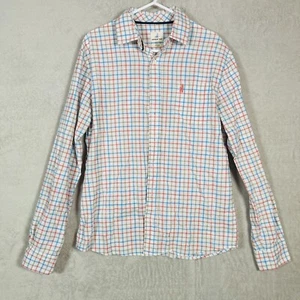 Johnnie-O Button Down Shirt Mens Size M Medium Hangin Out Plaid Check Calypso - Picture 1 of 6