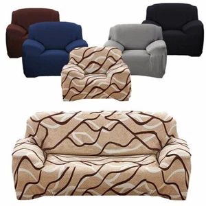 1/2/3/4 Seaters Stretch Sofa Cover Chair Couch Cover Elastic Slipcover Protector - Picture 1 of 25