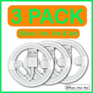 3M USB iPhone Ładowarka Szybka do Apple Długi kabel USB Przewód 8 X XS XR 11 12 13 pro - Zdjęcie 1 z 8