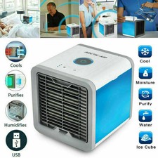 Mini Aire Acondicionado Portátil Ventilador Hielo Agua Humidificador Dormitorio