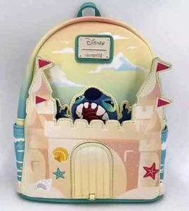 Mini zaino borsa Disney Stitch Sandcastle Beach Surprise Loungefly nuovo viaggio - Foto 1 di 6