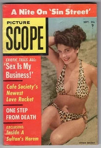 Picture Scope Sept 1956 HAREM Vivian Maledy LOVE RACKET Mens Digest Magazine - Imagen 1 de 2