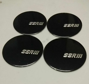 4pcs 45mm Black Wheel Center Stickers Hub Stickers Rim Stickers SSR