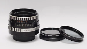 CARL ZEISS JENA 50mm f/1.8 PANCOLAR Lens DDR M42 Screw Mount + 49mm FILTERS - Picture 1 of 23