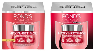 SET OF PONDS AGE MIRACLE ULTIMATE YOUTH DAY SPF18 AND NIGHT CREAM 2 X 10 g. - Image 1 of 3