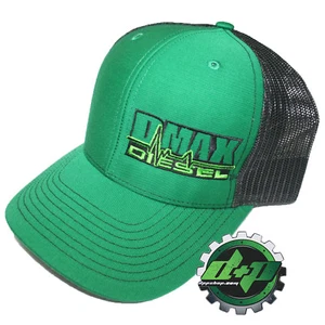 Duramax diesel Richardson trucker GREEN hat black mesh snap back Dmax cap - Picture 1 of 2