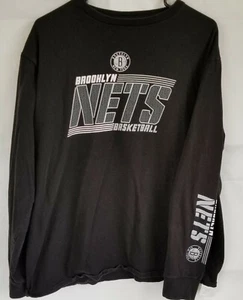 Brooklyn Nets NBA BRAND Long Sleeve Black Shirt XL - Picture 1 of 2
