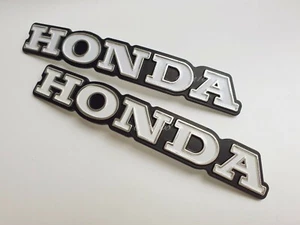 Pair Honda CB125 S CB125S 1974-75 CB100 K3 1976 Fuel Gas Tank Emblem Badge Logo - Picture 1 of 6