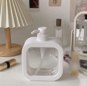 White Modern Soap Dispenser With Pump Lotion Dispenser Kitchen Or Bathroom 17 Oz - Picture 1 of 5