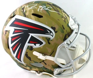 Deion Sanders signierter Atlanta Falcons F/S Camo Speed Helm - Beckett W Auth * Wh - Bild 1 von 12
