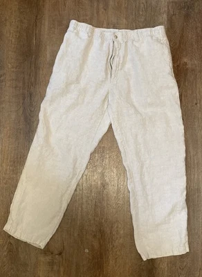 Caribbean 100% Linen Cream Pants Men’s Size 38X30 Beach - Image 1 of 4