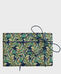 Kartos Blue Paisley Blatt Geschenkpapier mit Wasserzeichen Gold, 70x100 cm 18.9017 - Bild 1 von 1