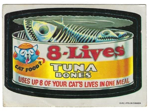 1973 OPC Wacky Packages 2nd Series 2 8-LIVES TUNA BONES tan back vg- o/c - Picture 1 of 2