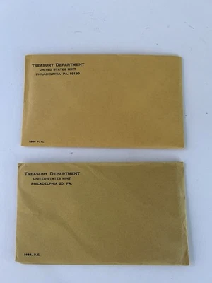 1963 & 1964 U.S. Mint Proof Coin Set, Unopened Envelopes-90% Silver-Lot of 2 - Image 1 of 2