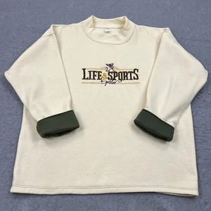 VTG Sprider Life & Sports Sweatshirt Men's XL Beige Griffin Roll Sleeve USA Made - Picture 1 of 11